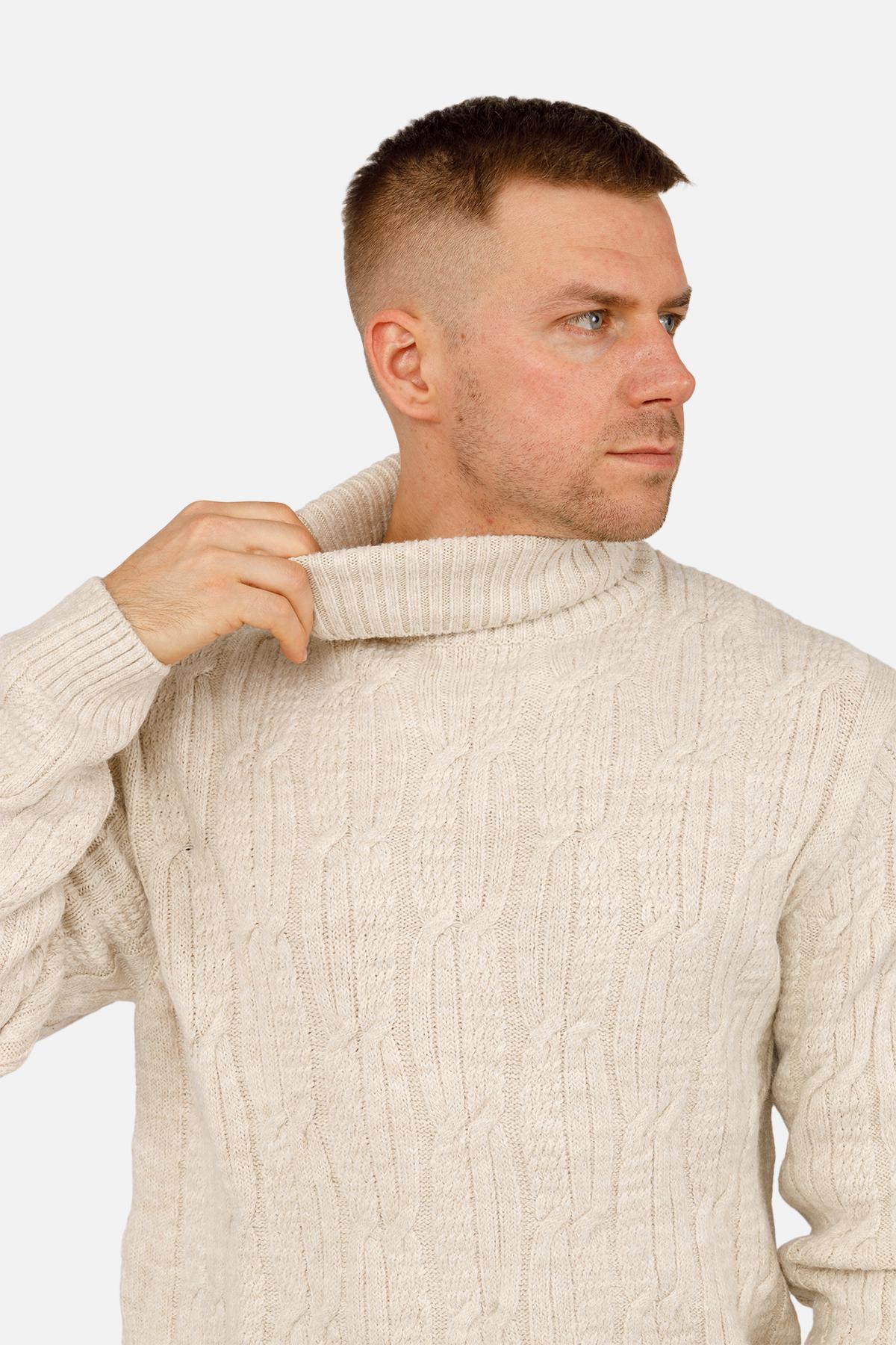 Свитер мужской ЦБ-00261947 р. 48 Молочный (SKT001025328) - фото 3