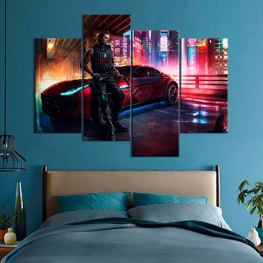 Настенний декор Жажда приключений Cyberpunk 2077 129x90 см (A211-4)
