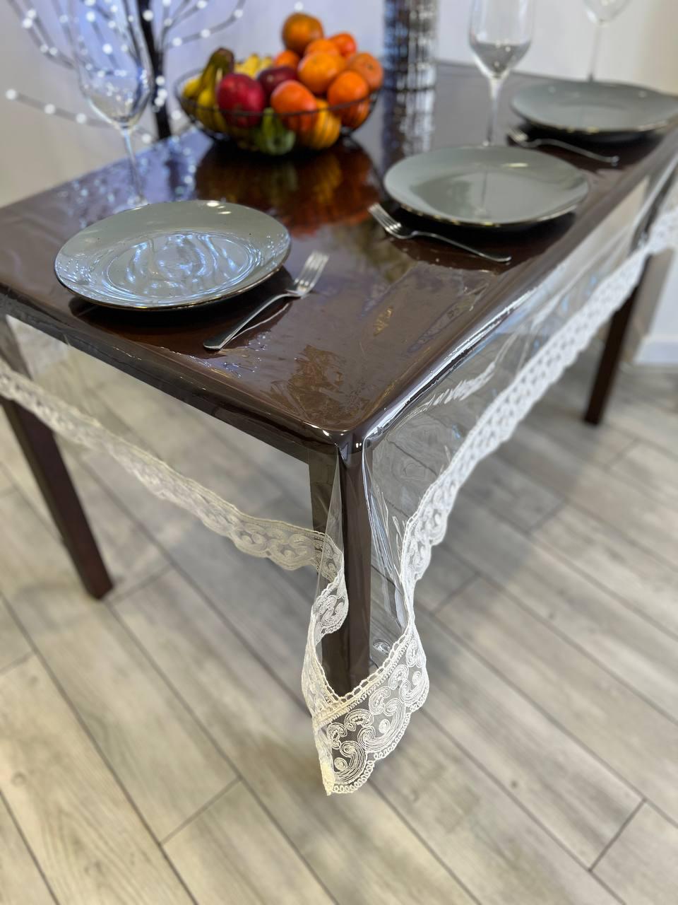 Скатертина з мереживом Рандеву силіконова прямокутна 160x260 см (1008M-p4) - фото 5 Скатертина з мереживом Рандеву силіконова прямокутна 160x260 см (1008M-p4) - фото 5