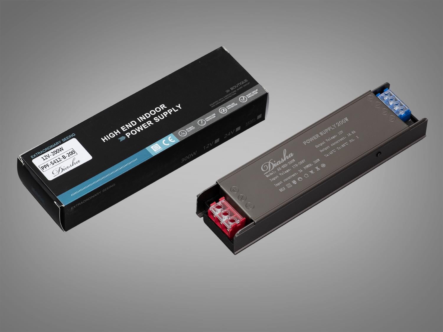 Блок питания для LED ленты 12 В 200 Вт 16,66А (PPF-S4-12 В-200w)