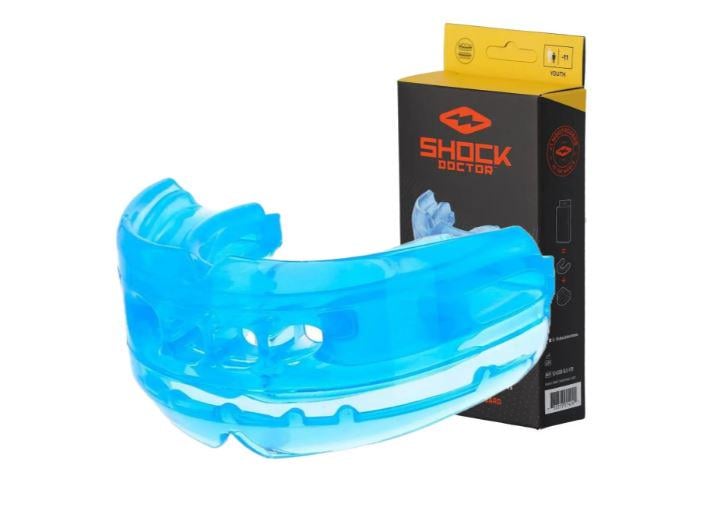 Капа Shock Doctor Double Braces для взрослых 12+ возраст под брекеты верхние и нижние зубы Голубой (4300-BLU-AD)