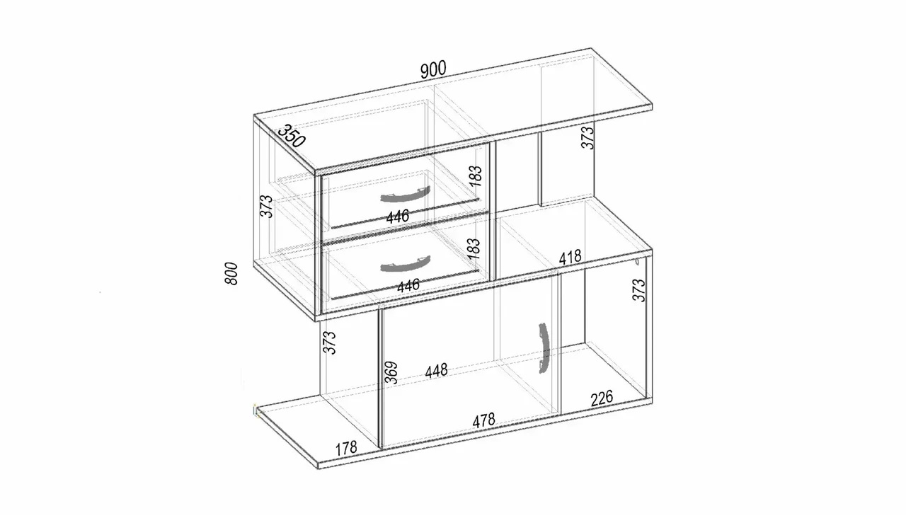 Тумба для салону Kontinent TS-3 90х35х80 см Дуб Сонома (83740364) - фото 2 Тумба для салону Kontinent TS-3 90х35х80 см Дуб Сонома (83740364) - фото 2