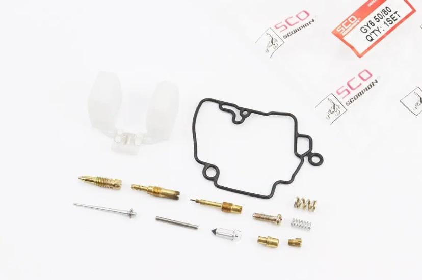 Ремонтный комплект карбюратора 50-80cc 12 деталей и поплавок