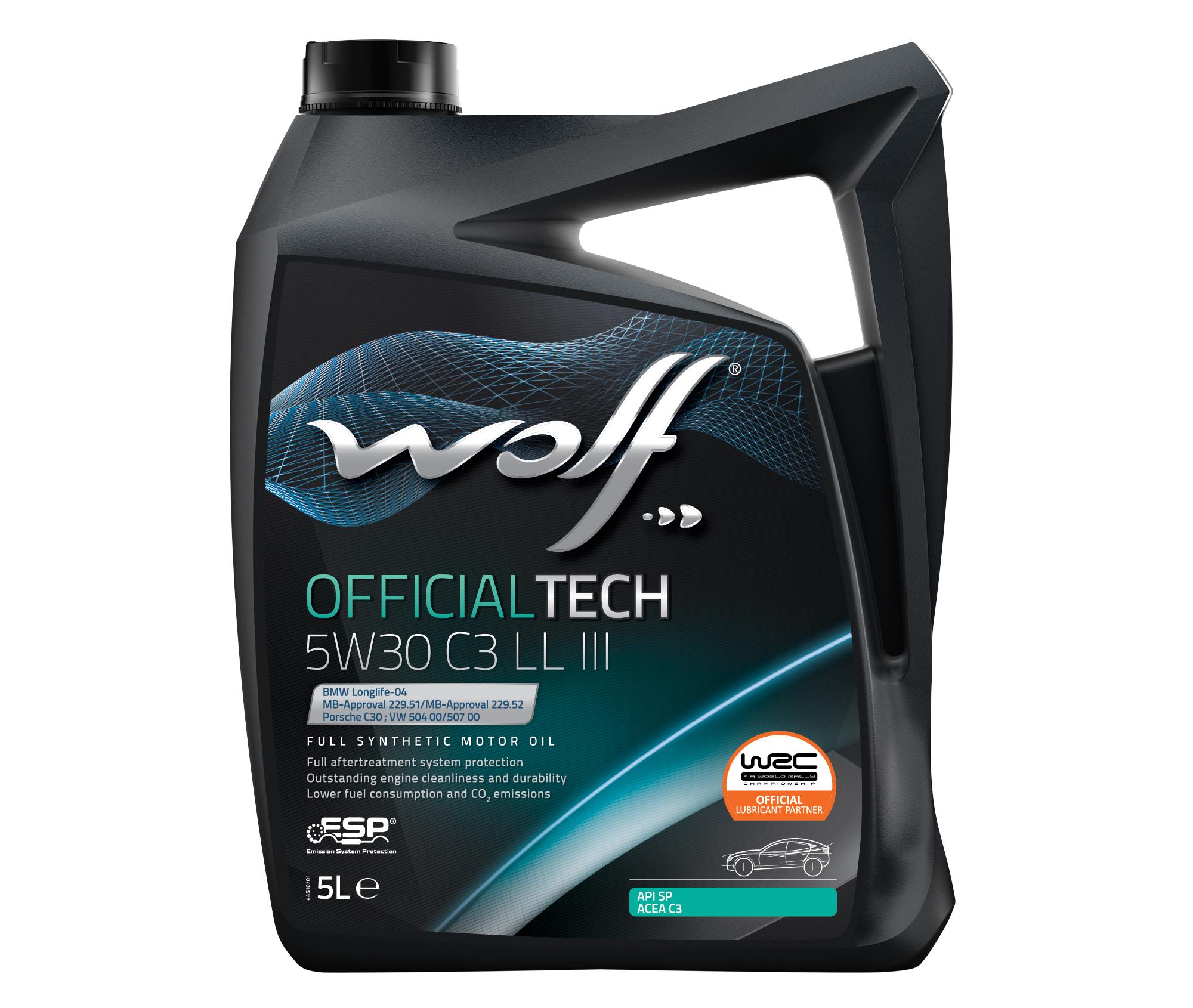 Мастило моторне Wolf Officialtech C3 LL III 5W30 5 л