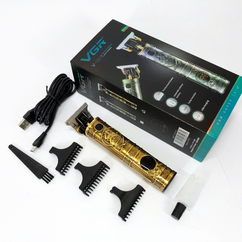 Машинка для стрижки VGR V-097 акумуляторна 3W Gold (tf5478) - фото 10