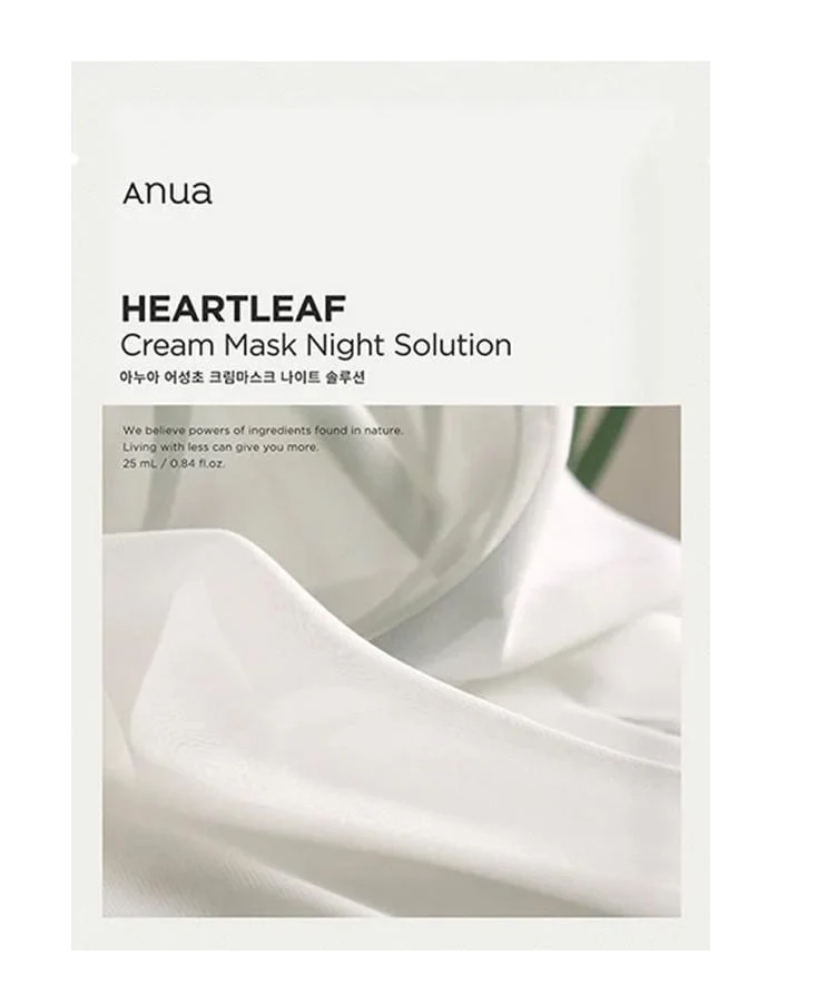 Маска для лица тканевая укрепляющая ANUA Heartleaf Cream Sheet Mask Night Solution Mask 25 мл (2530006691)