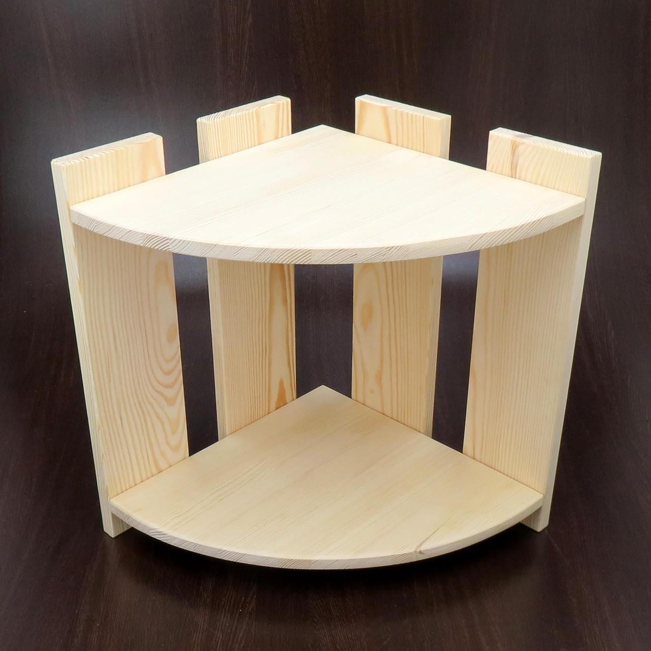 Полка настенная угловая из дерева Сейбо Бланже (УНП-001501)