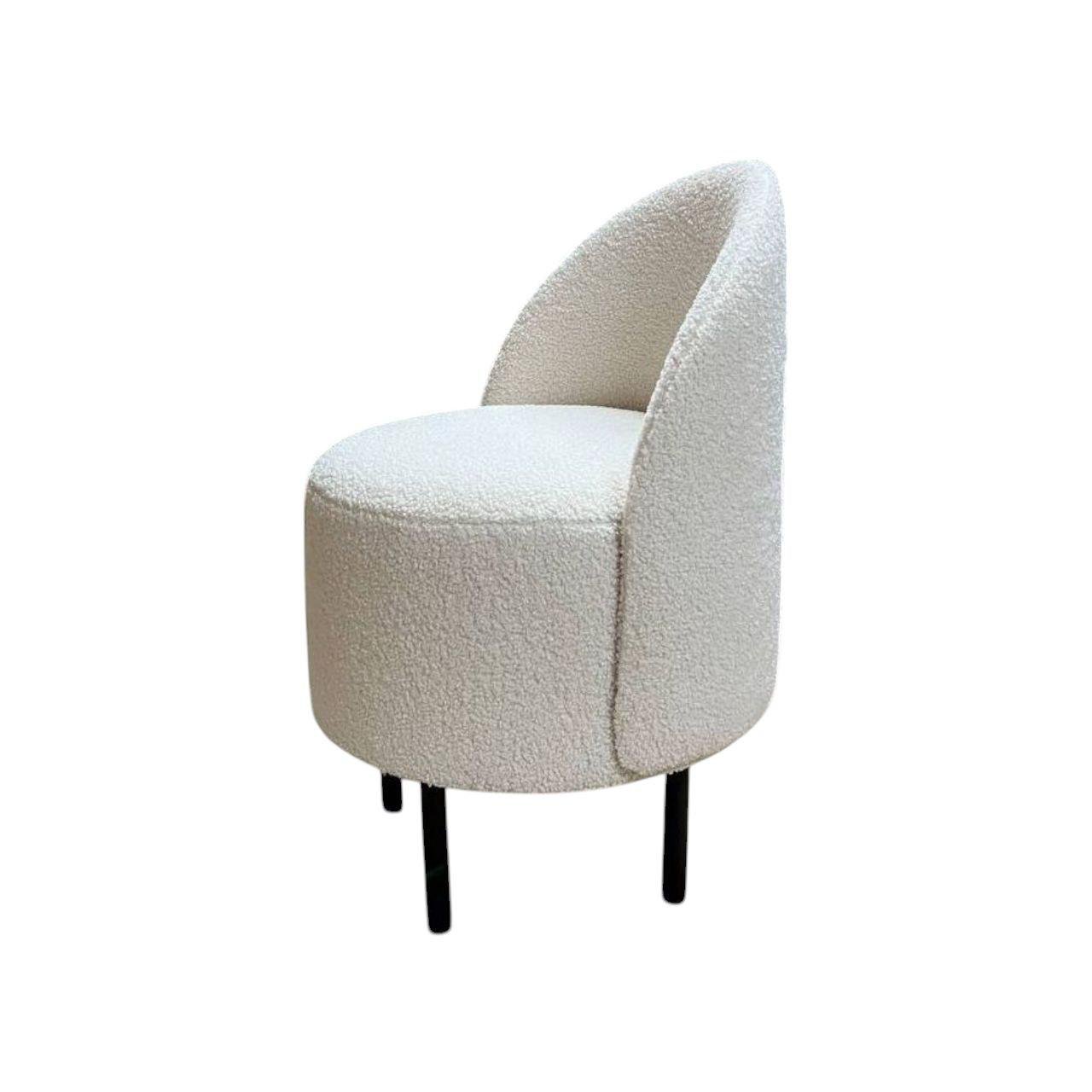 Пуф со спинкою на ножках Milana 45х43х72 см Білый (26385132)