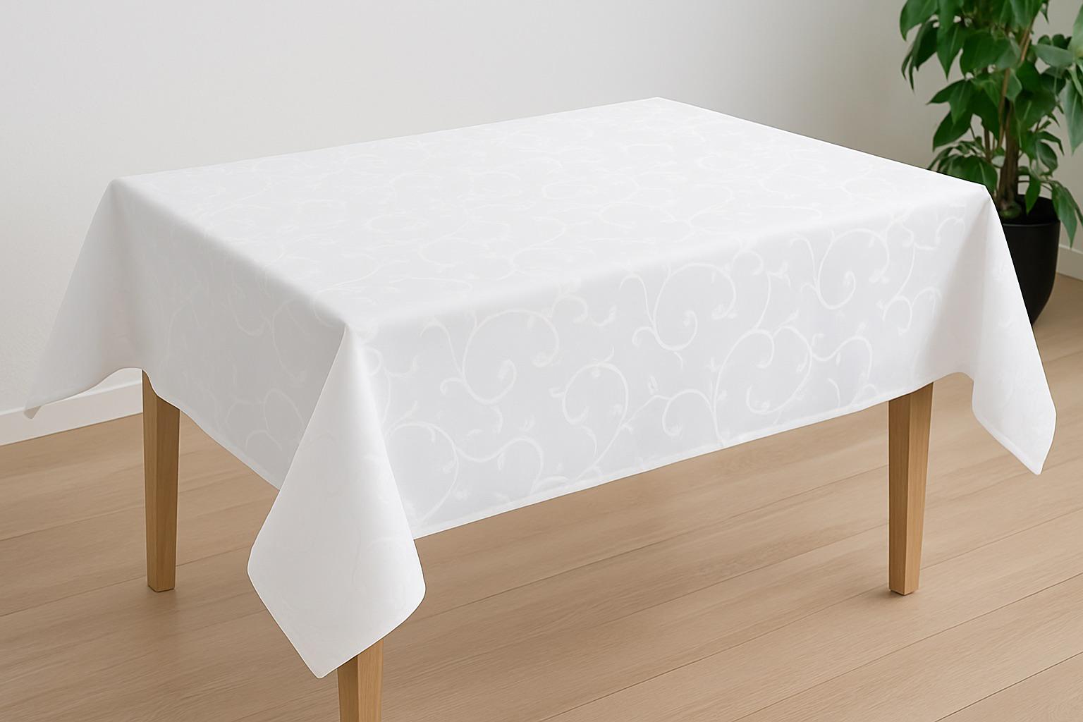 Скатерть с грязеотталкивающим эффектом 2х1,5 м Белый (4715) - фото 1 Скатерть с грязеотталкивающим эффектом 2х1,5 м Белый (4715) - фото 1