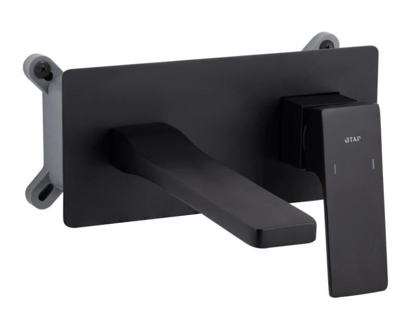 Смеситель для раковины Qtap Gemini скрытого монтажа k35 Matt Black (QTGEM273BLM45694)