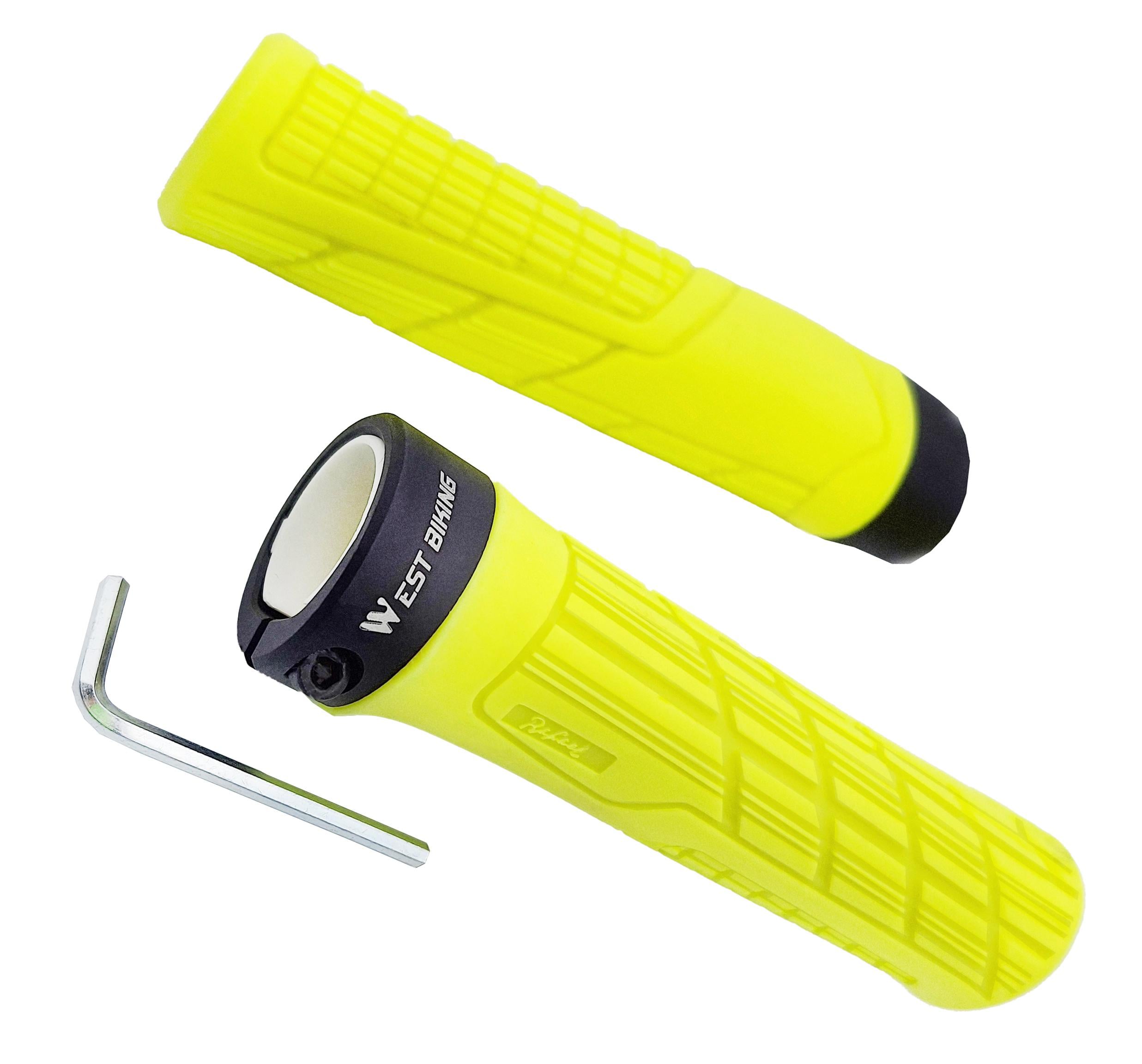 Грипсы West biking YP0804063 эргономичные 135 мм с алюминиевым замком Желтый (G0000978)