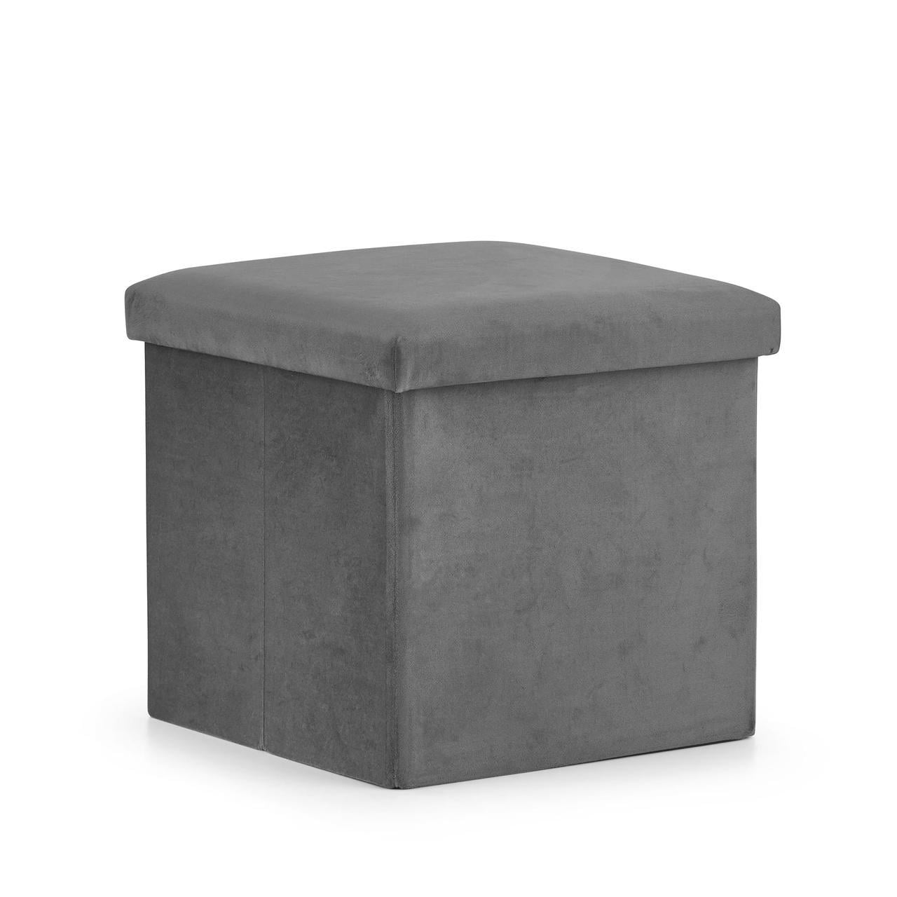 Пуф раскладной Velvet М 30х30х30 см Серый (2375563437)
