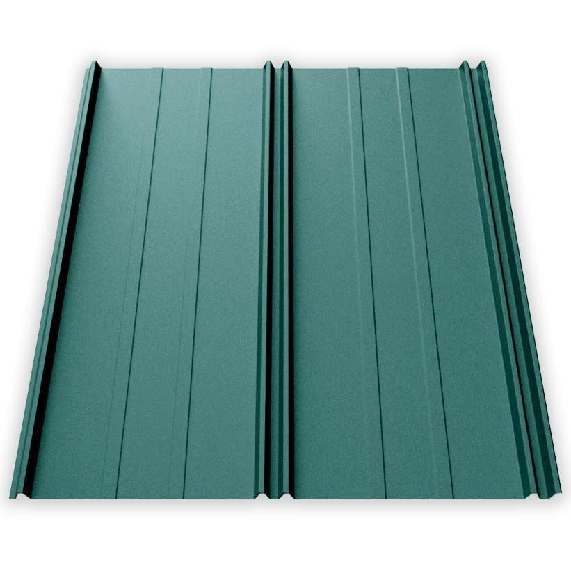 Фальц-настил AKM Zn 100 г/м2 0,43 мм 1120х2000 мм Ral 6005 Зеленый матовый (30302598)