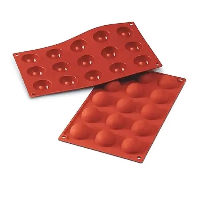 Форма силиконовая Полусфера на 15 изделий 29х17 см (13227)