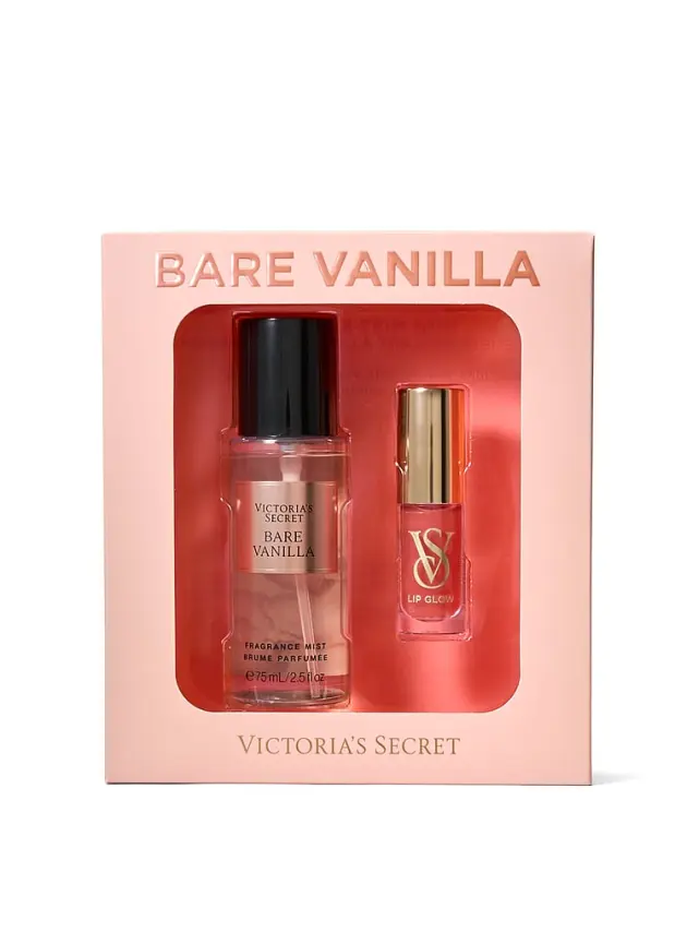 Подарочный наборVictoria's Secret Bare Vanilla Mist & Clear Lip Glow Gift Set (0667560217530)
