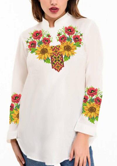 Заготовка для вишивки нитками або бісером сорочка СЖ-51 домоткане полотно