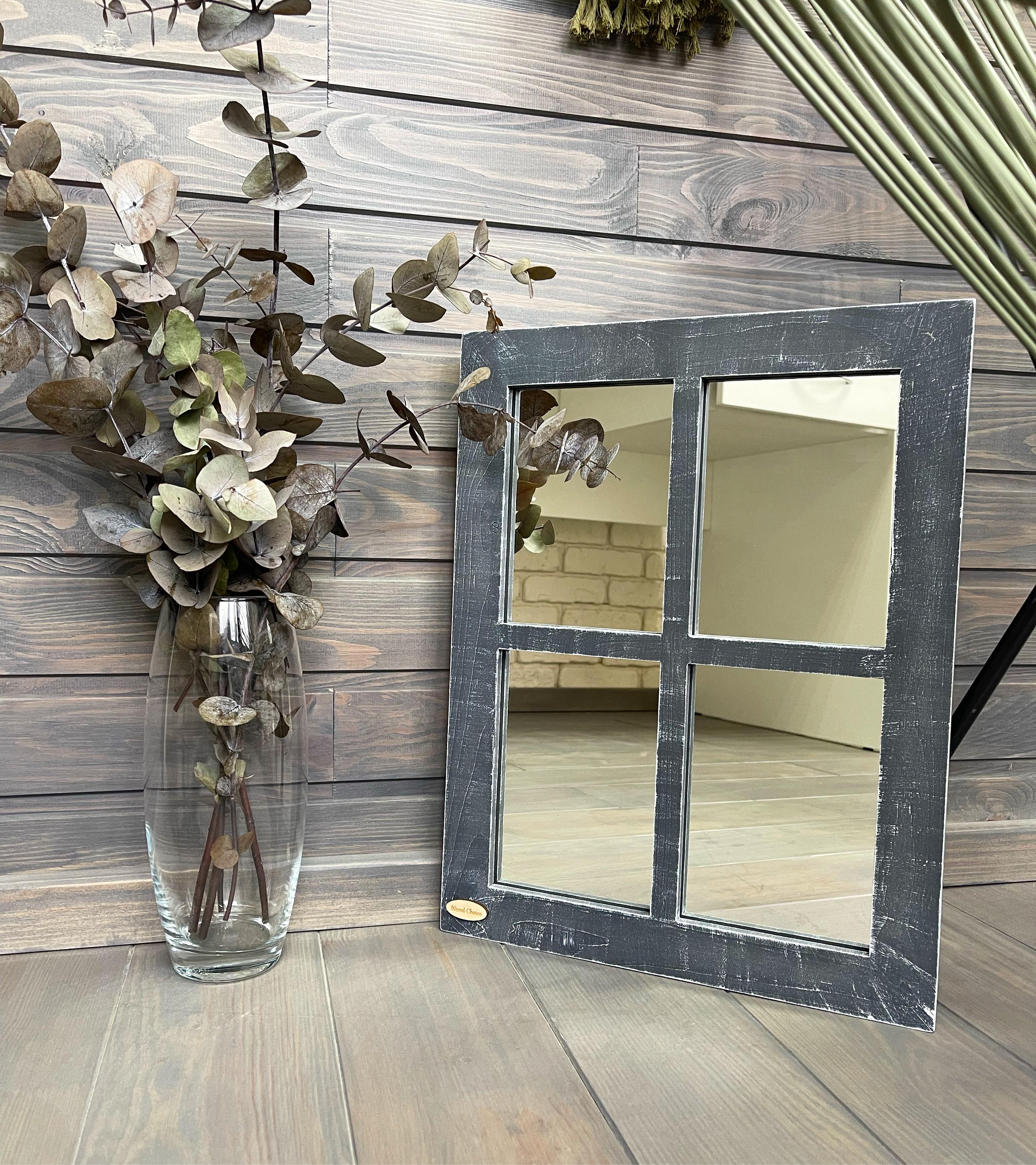 Зеркало декор Wood Choice деревянный 45х35 Серо-белый (77) - фото 1 Зеркало декор Wood Choice деревянный 45х35 Серо-белый (77) - фото 1