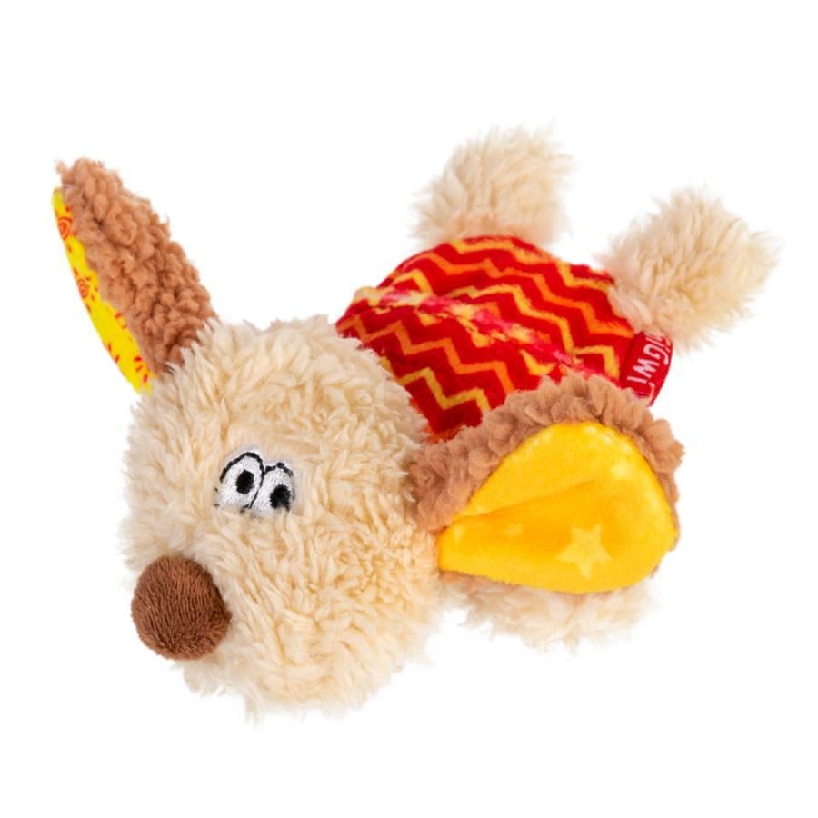 Игрушка для собак GiGwi Plush Собачка с пищалкой 13 см