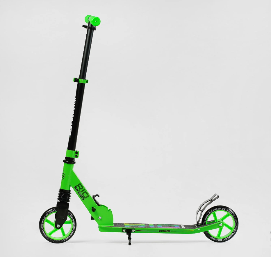 Самокат двухколесный Best Scooter передний амортизатор Зеленый (R-12005)