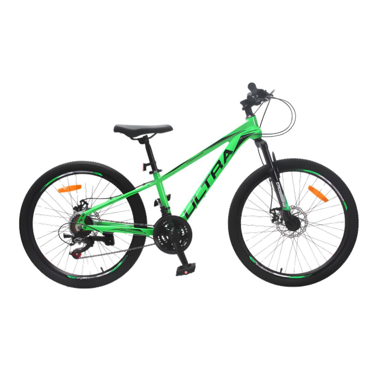Велосипед CrossBike ULTRA 24" 12" Зелений/Чорний (353)