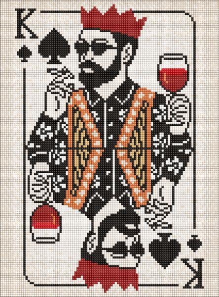 Алмазна мозаїка Карта короля art_selena_ua 30х40 см (AMO20175)