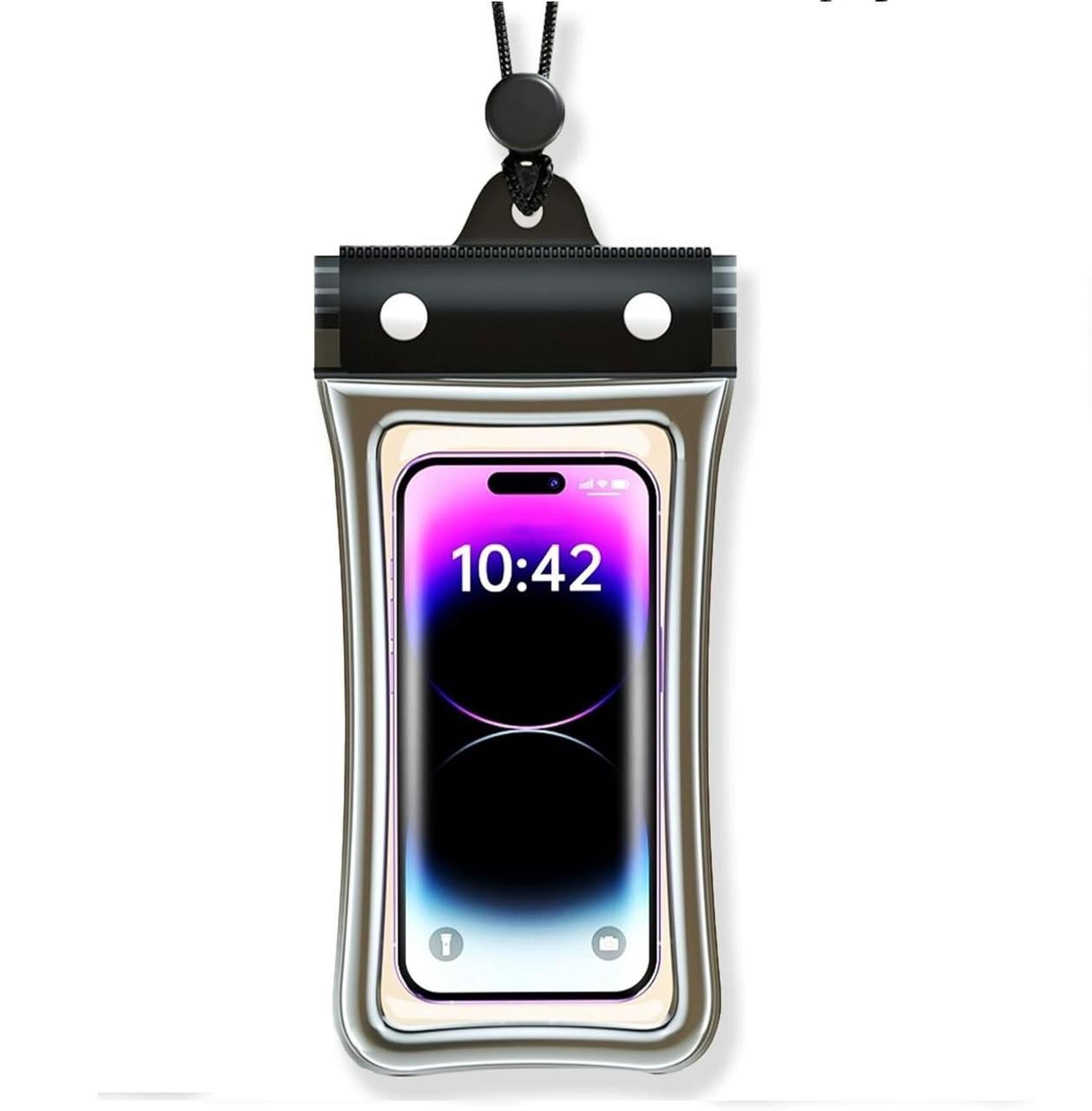 Сумка-чохол водонепроникна на кнопках з подвійною застібкою та шнурком Чорний (Е051644)