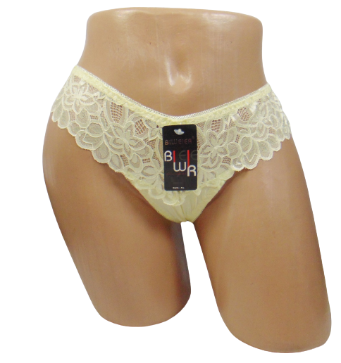 Женские трусики бикини Biweier 358 ажурные XL Желтый (1685359660)