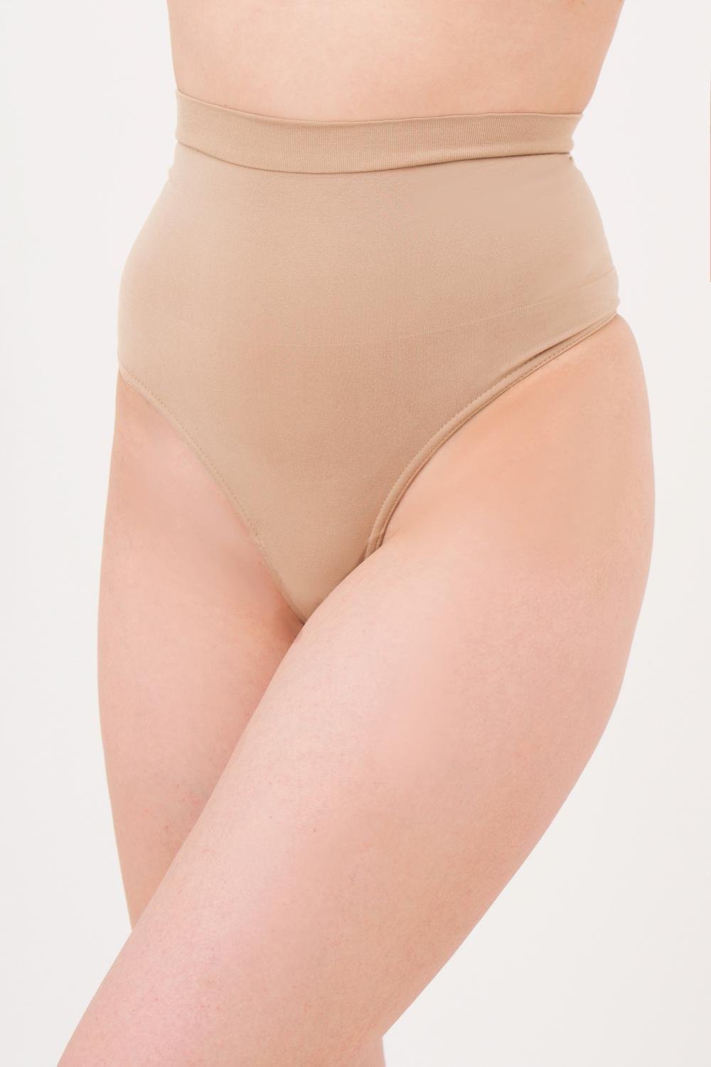 Труси жіночі Giulia STRING HIGH WAIST MODELLING стрінги коригуючі XXL Beige (27068042)