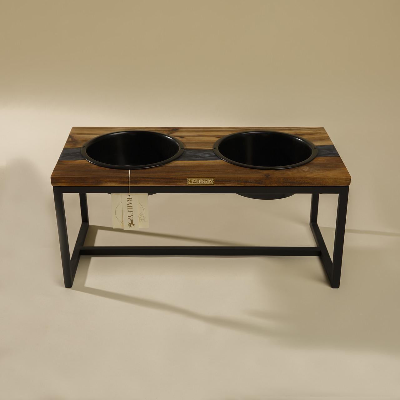 Годівниця для собак EPOXY WOOD XL Black Night (2472521759)