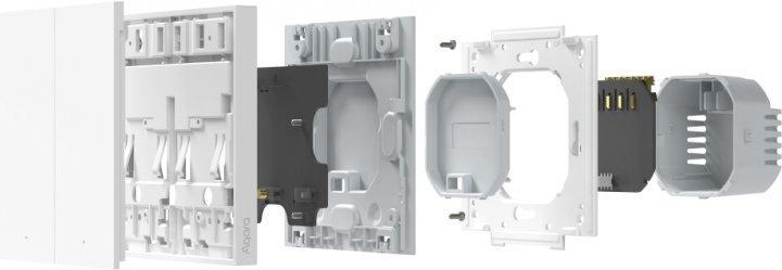 Выключатель без нулевой линии Aqara Light Switch H1 Double-Button Global WS-EUK02 - фото 4