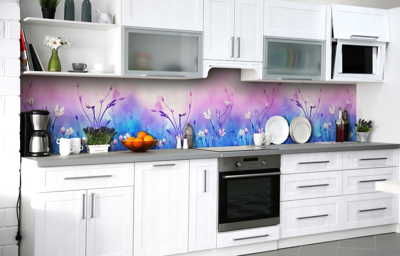 Кухонный фартук Лавандовые облака виниловый самоклеющийся 60х250 см