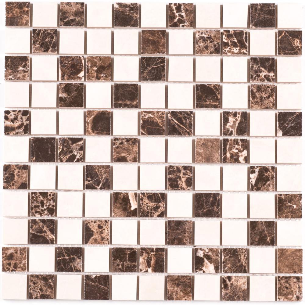 Керамическая мозаика Kotto Ceramica СМ 3022 C2 300x300x9 мм/25x25 мм Brown/White
