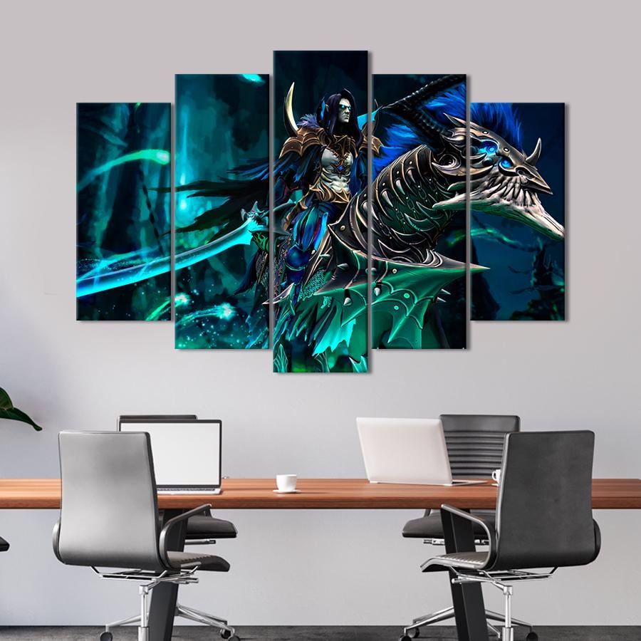Настенний декор Абаддон на жутком монстре Dota 2 137x85 см (A173-5)