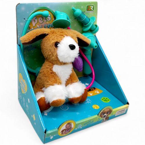 Мягкая игрушка Песик с набором ветеринара DA RUN TOYS (252851)