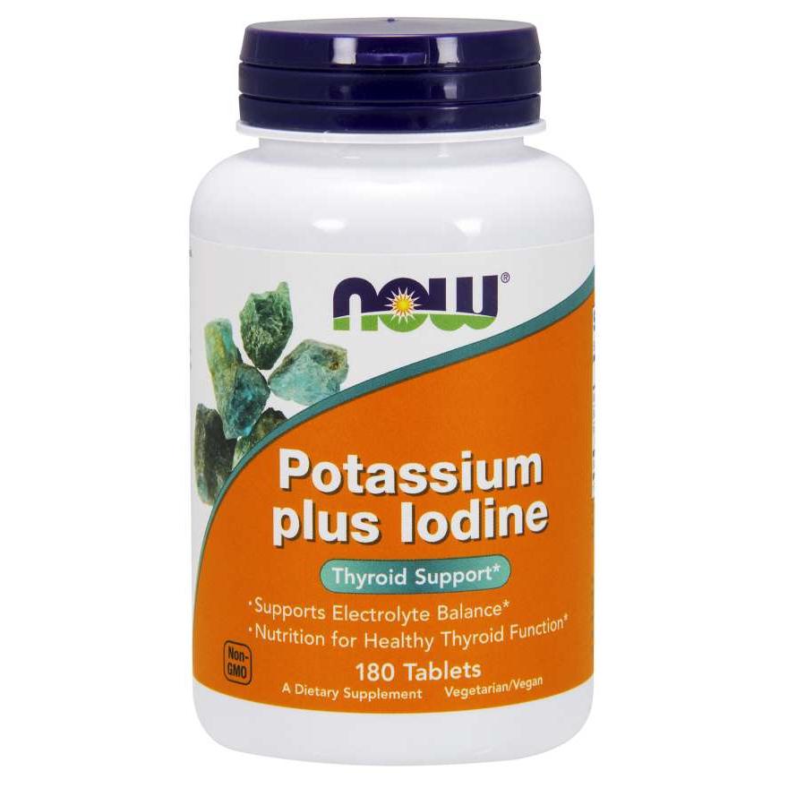 Витамины Now Potassium Plus Iodine 180 tabsеток