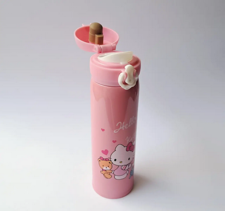 Термос дитячий металевий Hello Kitty with fish 500 мл Pink (NN-083) - фото 4
