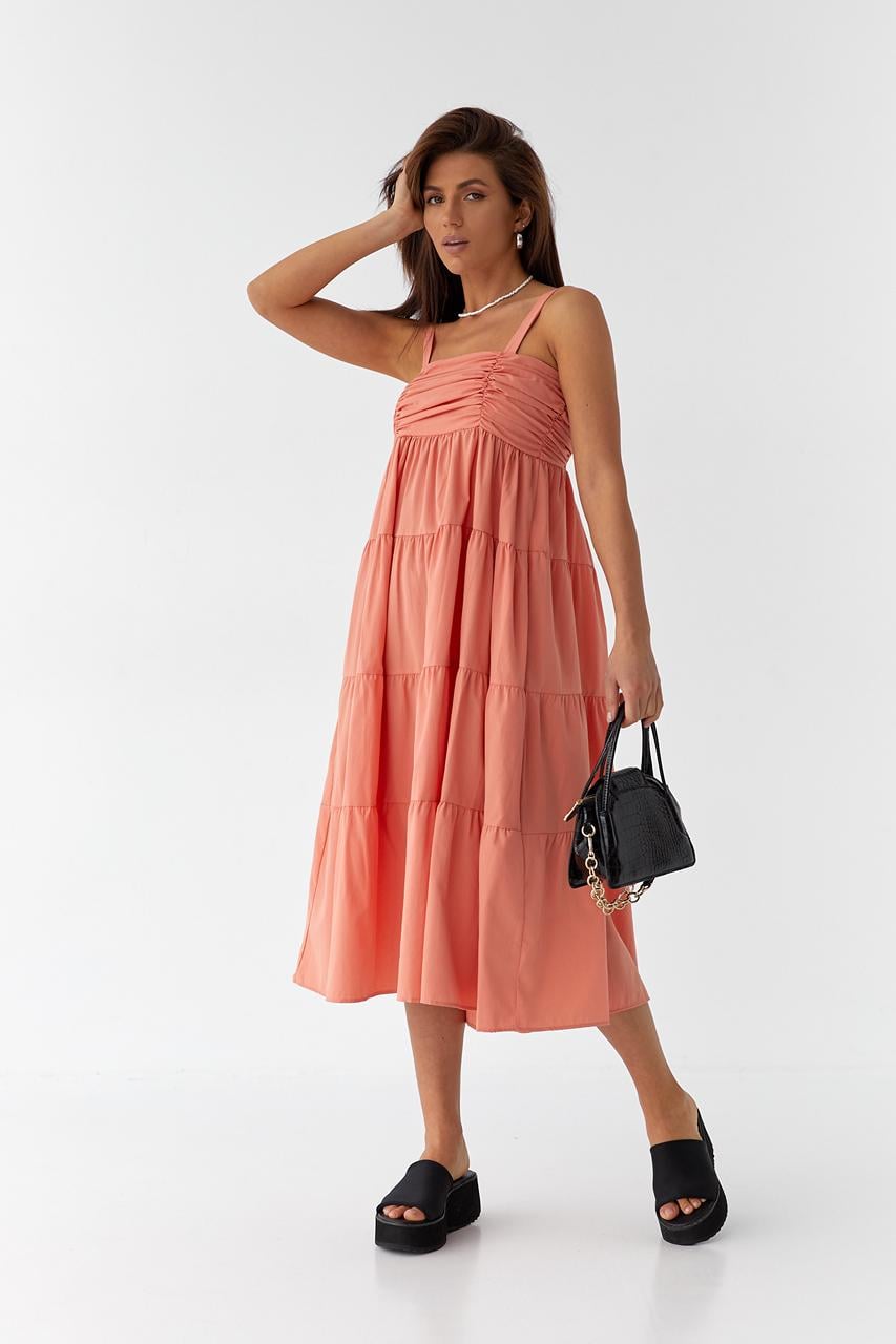 Сарафан миди Ello M Оранжевый (9496281)