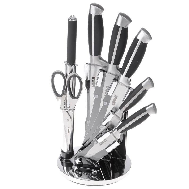 Набір ножів із підставкою 8 пр. Black (NS22SETKN)