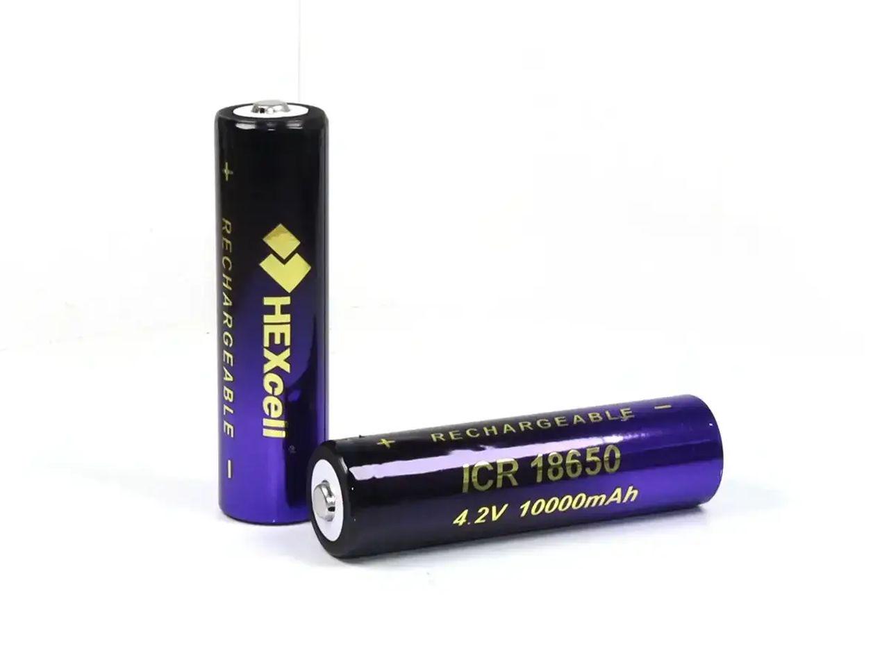 Аккумулятор 18650 HEXcell литий-ионный 10000 mAh (23095649) - фото 4