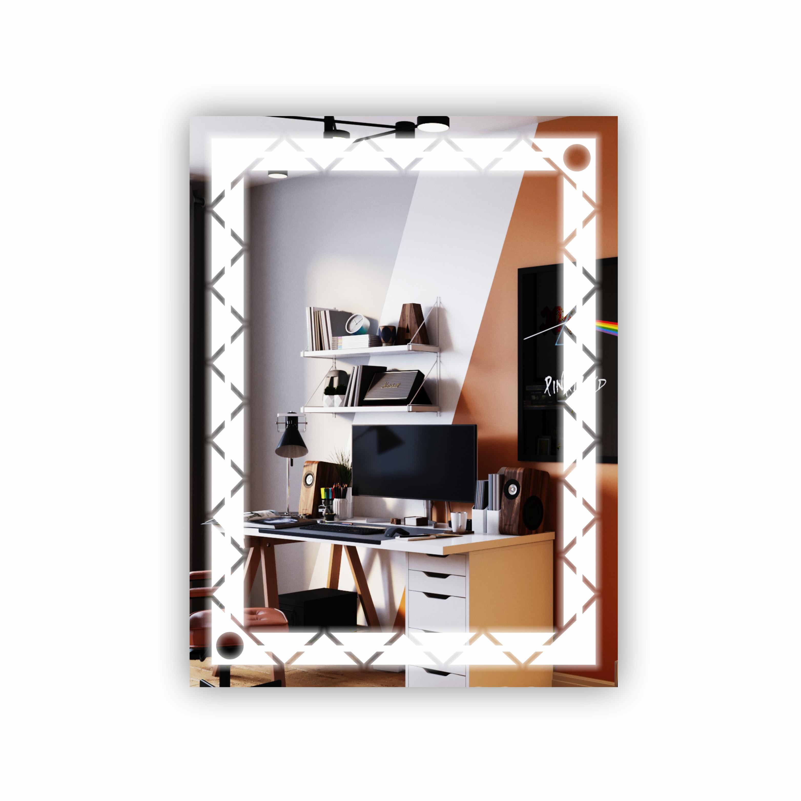 Зеркало с LED подсветкой 600х800 мм (R-065)