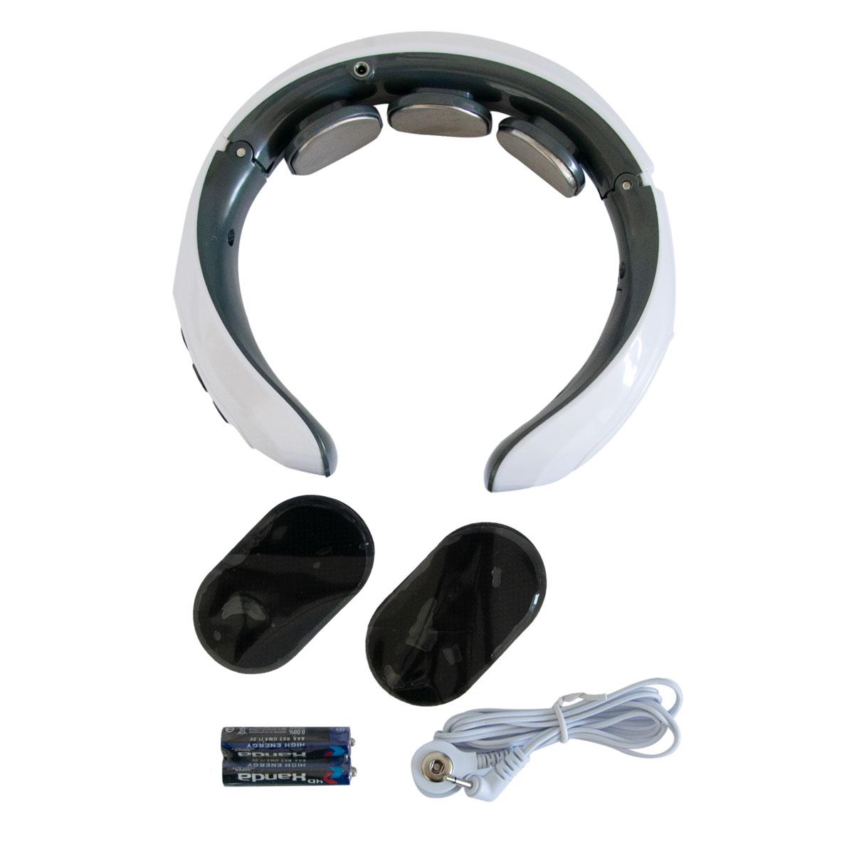 Масажер для шиї/комірцевої зони Smart Neck Massager HX-1680 Біло-сірий (1002719-White) - фото 2