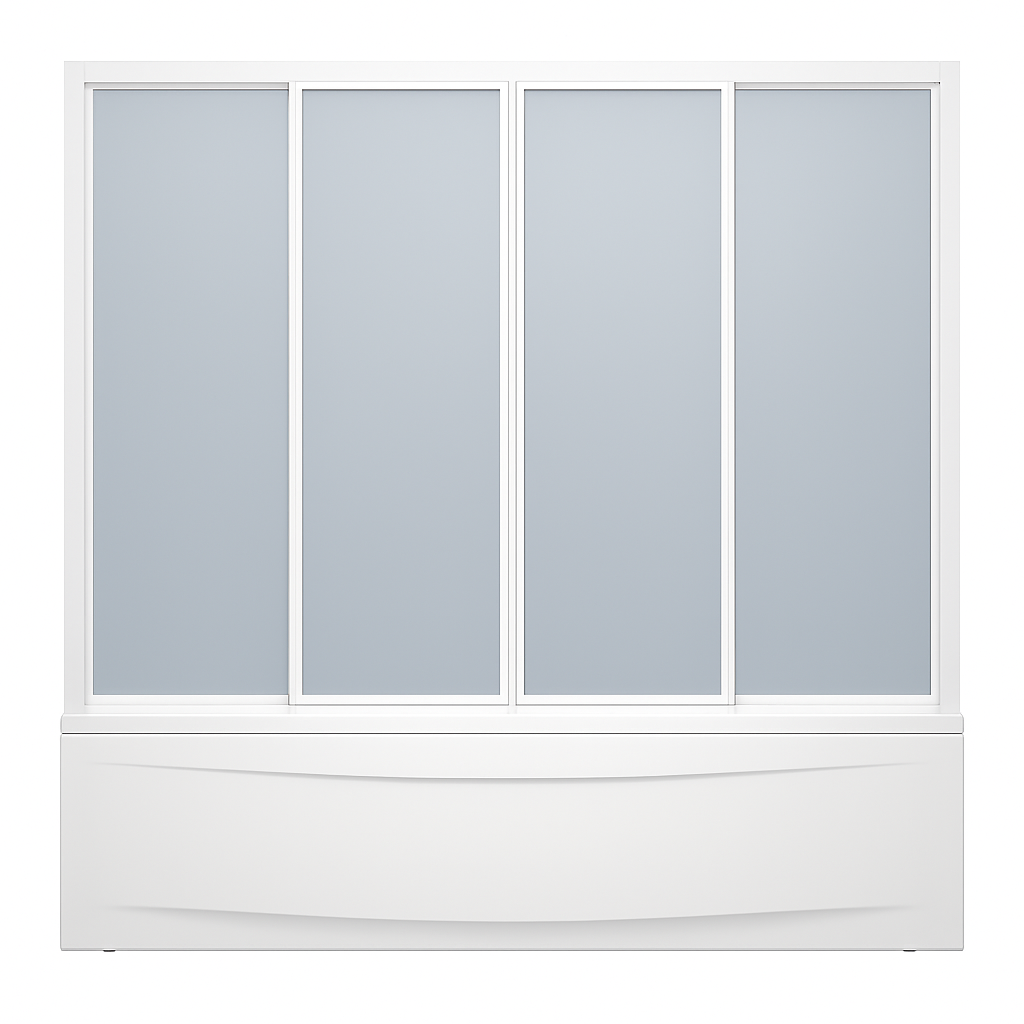 Штора на ванну скляна KO&PO F 140 W розсувні двері матове скло 140х140 см Білий (C15085) - фото 2 Штора на ванну скляна KO&PO F 140 W розсувні двері матове скло 140х140 см Білий (C15085) - фото 2