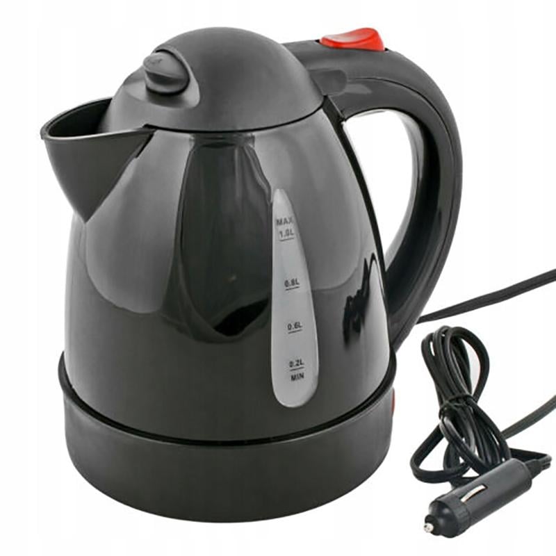 Чайник HE408 12V 1000 мл 150W пластик/дисковий Black (302833)