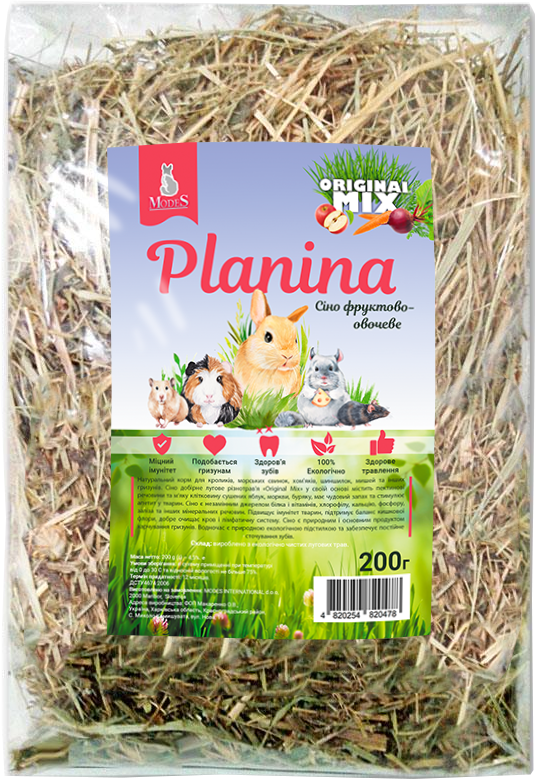Сено фруктово-овощное Modes Planina Mix 200 г (ЗС000252)