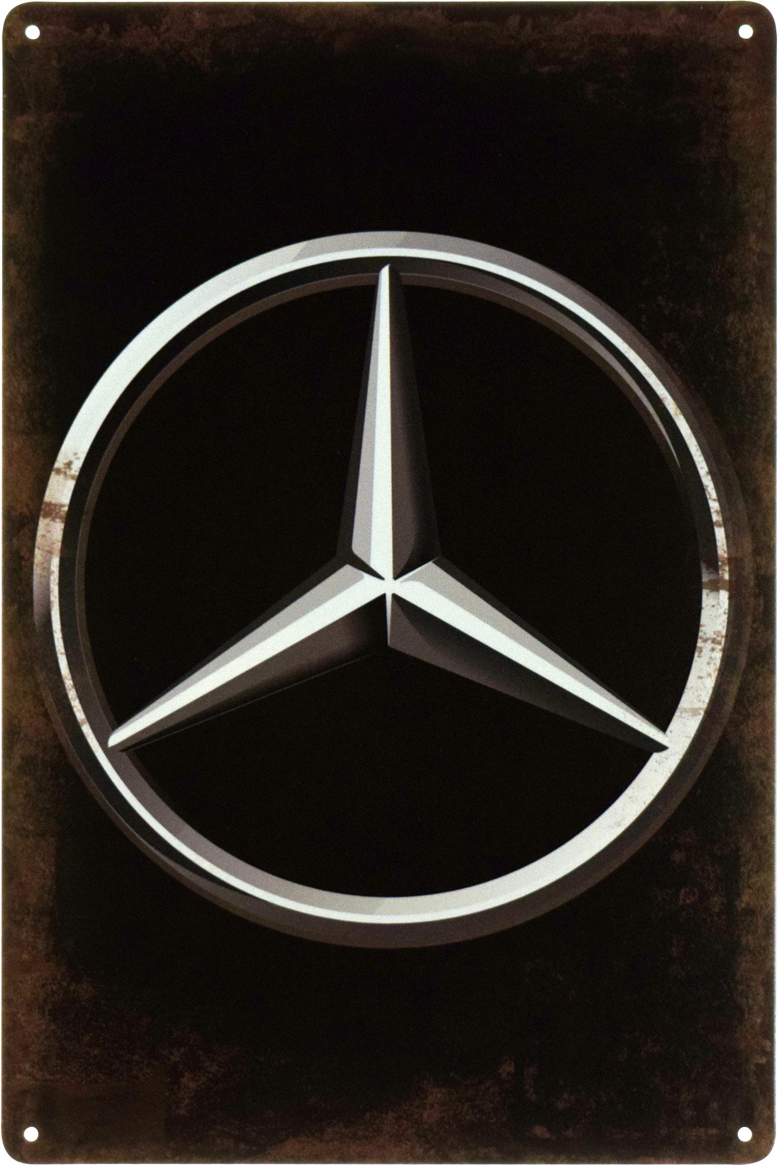 Металлическая табличка Mercedes-Benz Logo 20x30 см