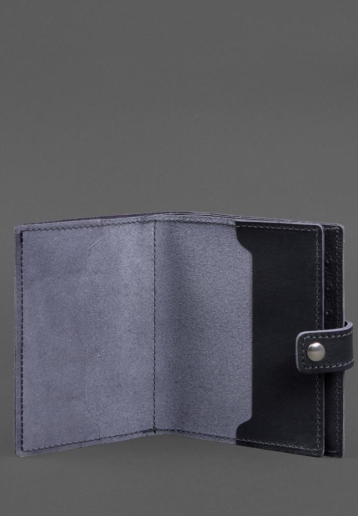 Переплет-портмоне кожаный на паспорт с гербом Украины 25.1 Темно-синий (A-028612) - фото 5 Переплет-портмоне кожаный на паспорт с гербом Украины 25.1 Темно-синий (A-028612) - фото 5