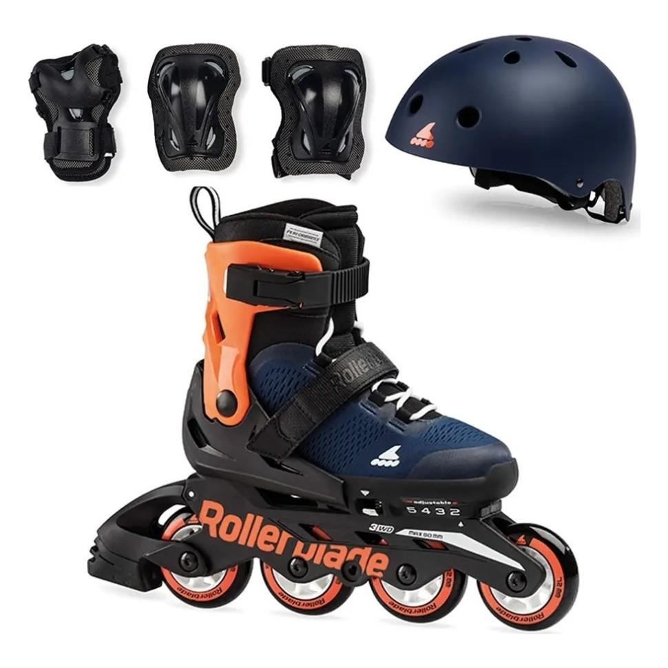 Ролики Rollerblade Cube 2021 midnight blue-warm р. 28-32 Orange