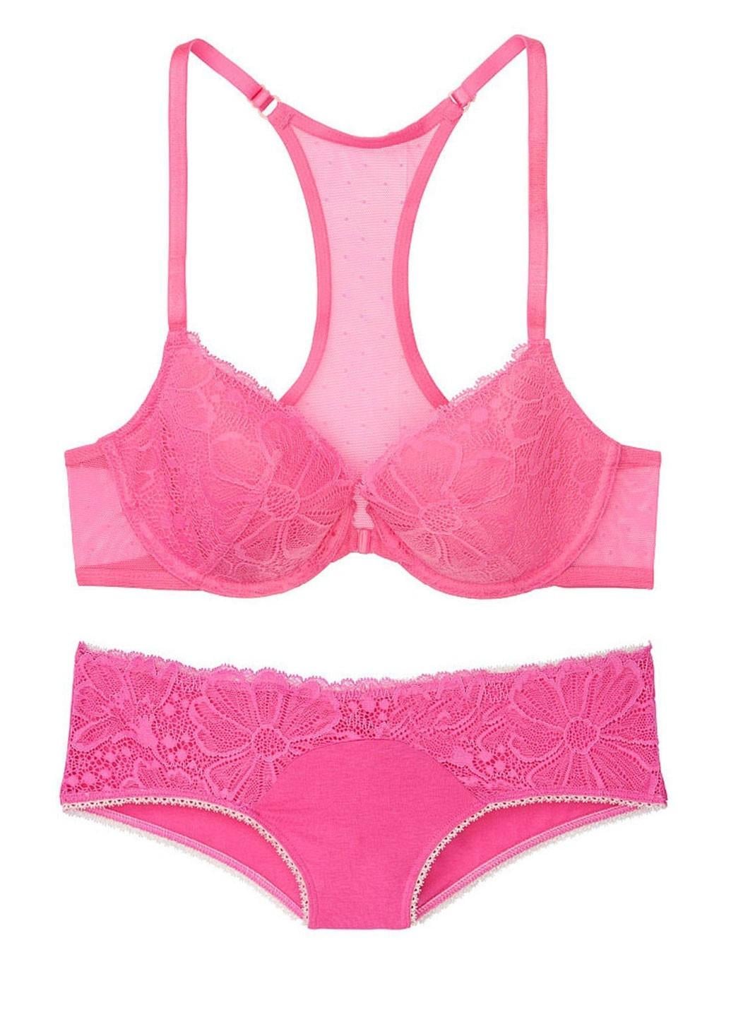 Комплект нижнего белья Victoria's Secret 34D/M Розовый (0406476NAF34D/M)
