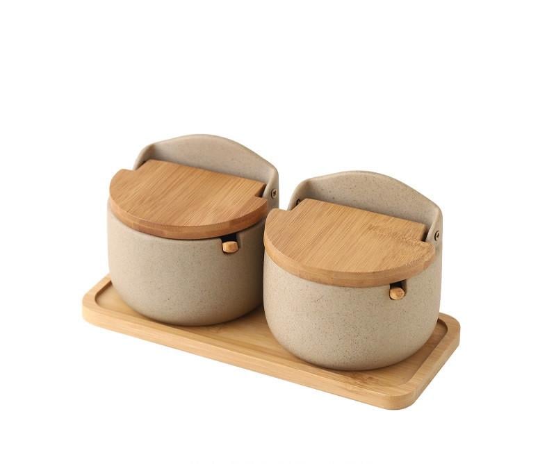 Набір баночок з кришками для зберігання сипучих 2 шт. - фото 1 Набір баночок з кришками для зберігання сипучих 2 шт. - фото 1