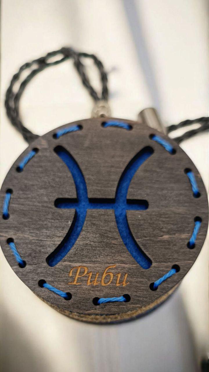 Ароматизатор для авто со знаком зодиака Рыбы из дерева/войлока и аромапарфюм 10 мл (84) - фото 5 Ароматизатор для авто со знаком зодиака Рыбы из дерева/войлока и аромапарфюм 10 мл (84) - фото 5